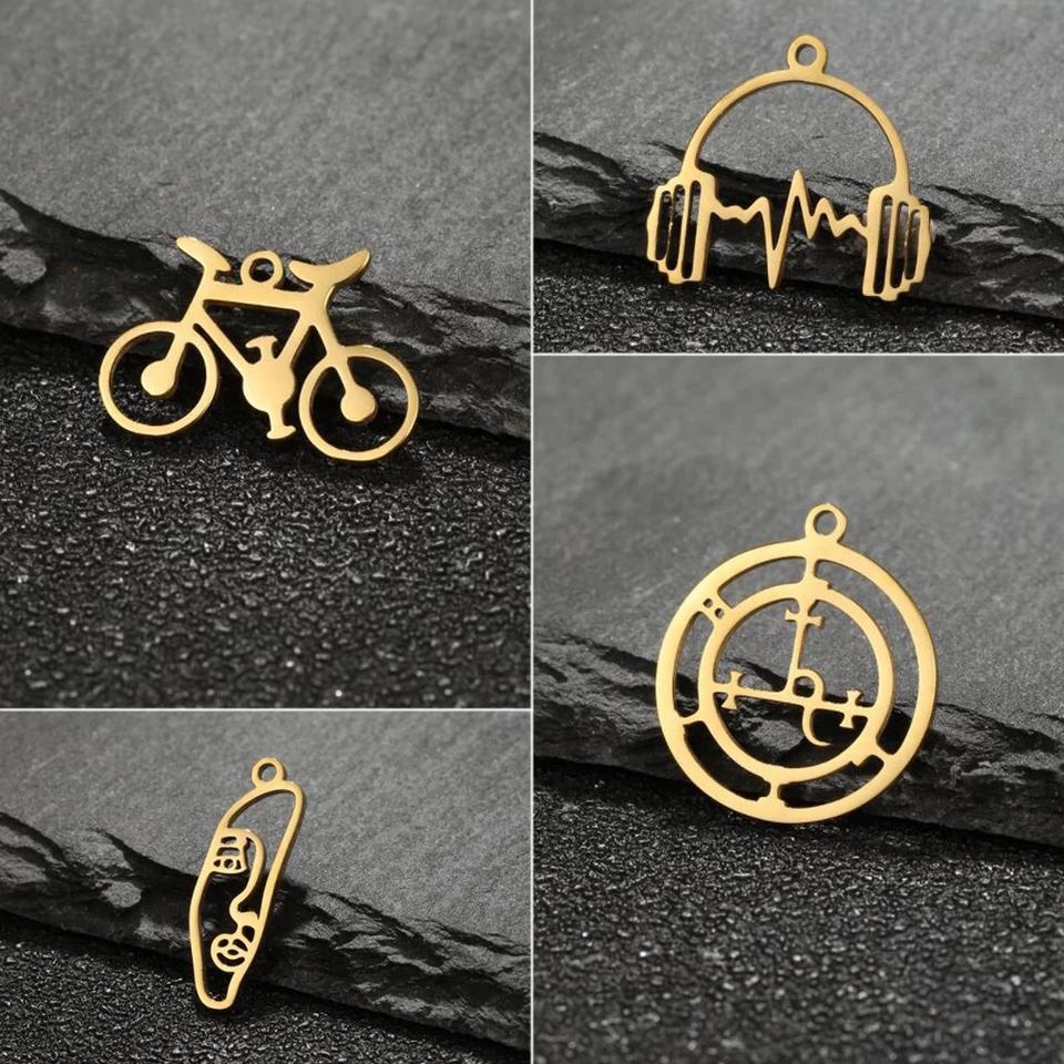 Shuangshuo 5ks/Lot Charms Bicycle Bike Bike Creadans Prívesky Náramok Náramok Náramok DIY Nájdenie DIY Šperky na šperky