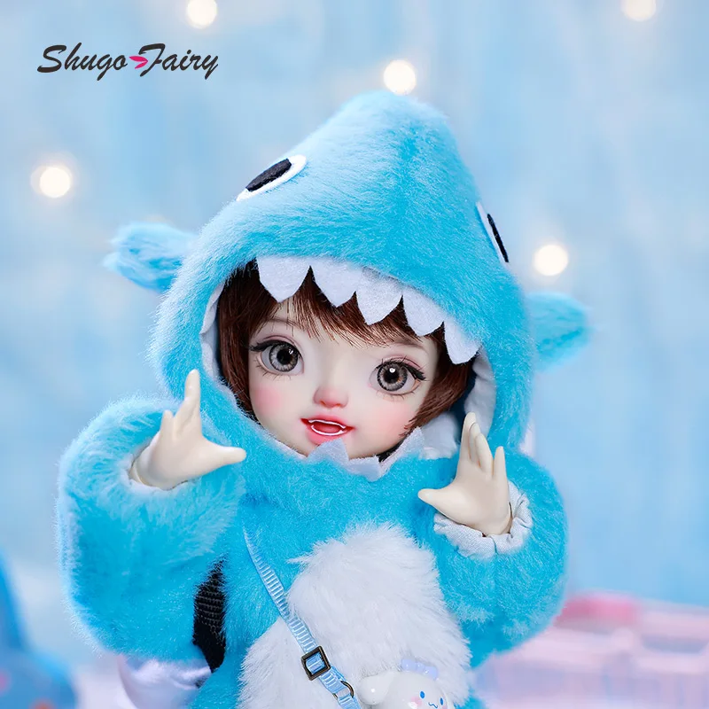 Shugafairy Naomi bjd bábika 1/6 24,6 cm modré liečenie štýl roztomilé veľké oči Baby žralok bjd loptové kĺbové bábiky