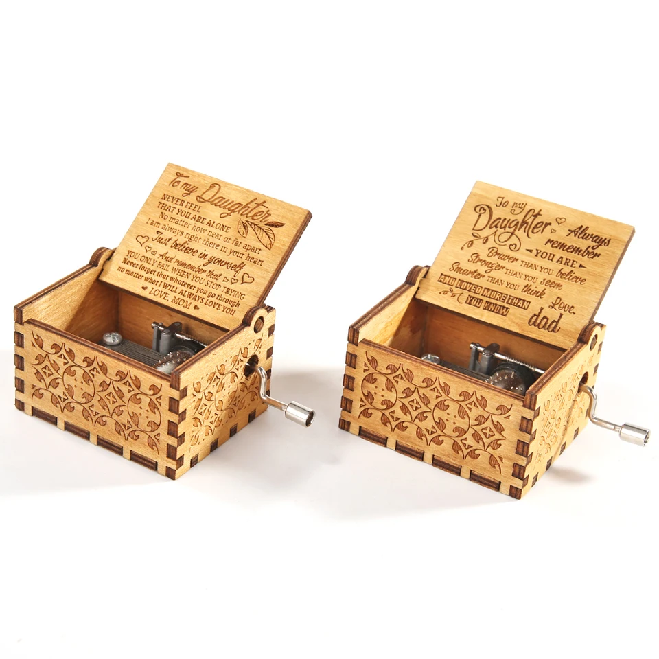 Si moje slnečné žiarenie Antique Clockwork Music Box s melódiou Krásne vyrezávané hudobné gadget vianočné narodeniny darček pre mamu otca