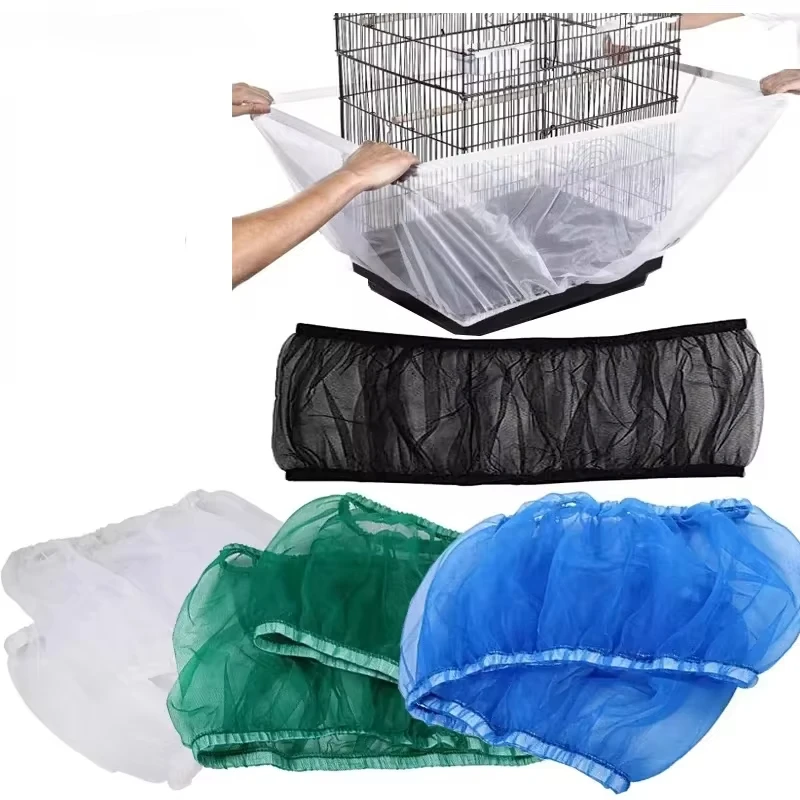 Sieťka na klietku s klietkou sukňa sukňa sukňa Easy Cleaning Catcher strážca vtáčej klietky pružné sieťoviny papagáj Parrot klietky sieť jaula para pyžaros