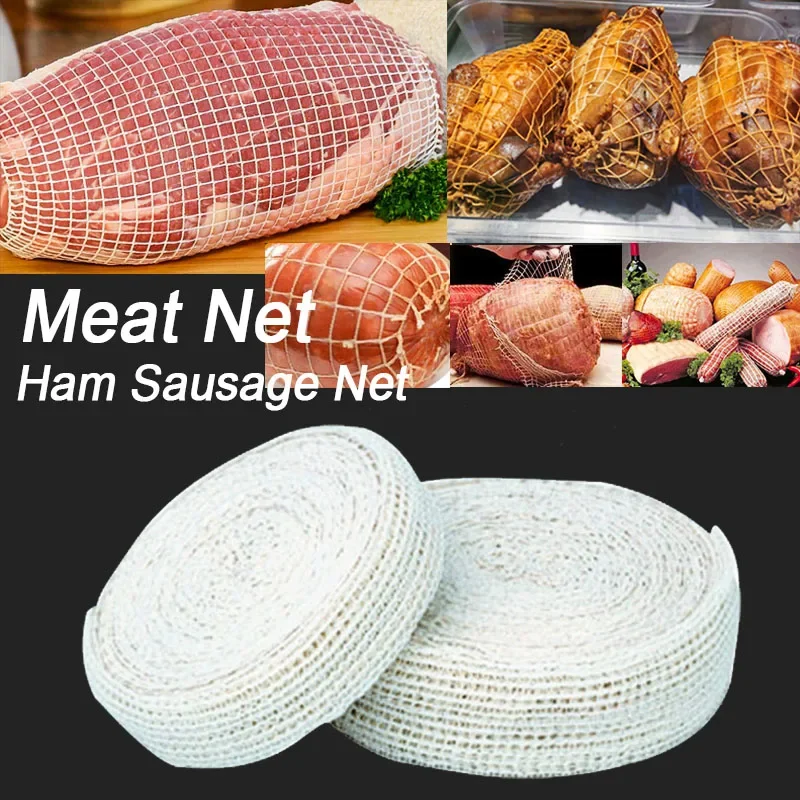 Sieťová sieť na klobásu Elastic šunky siete na mäsiarstvo, šnúrku v hot dog klobásu balenie sieť