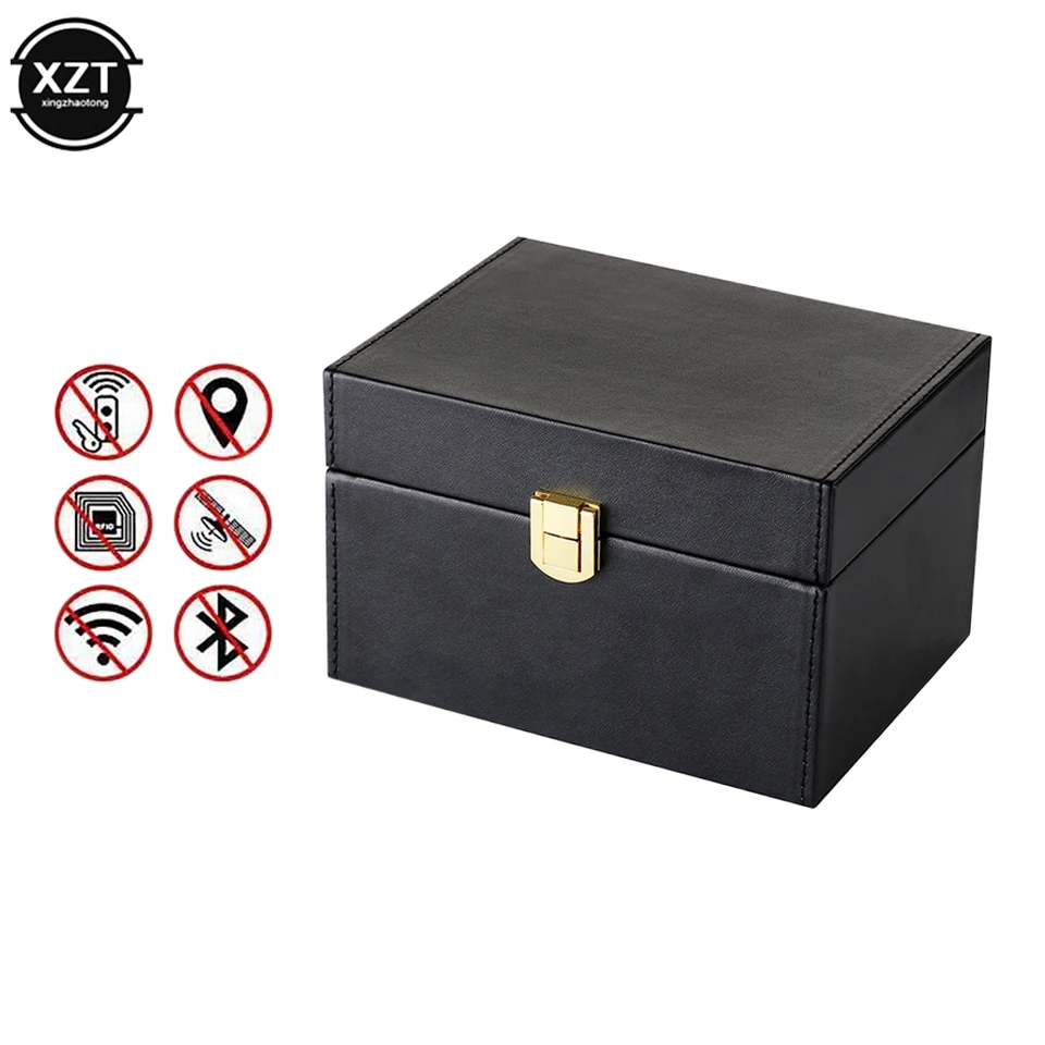 Signálna blokátor Box Anti Theft Faraday Car Key Box Storage Storage Chliepka Box RFID Veľký blokovač signálu Chráni mobilný telefón vrecka