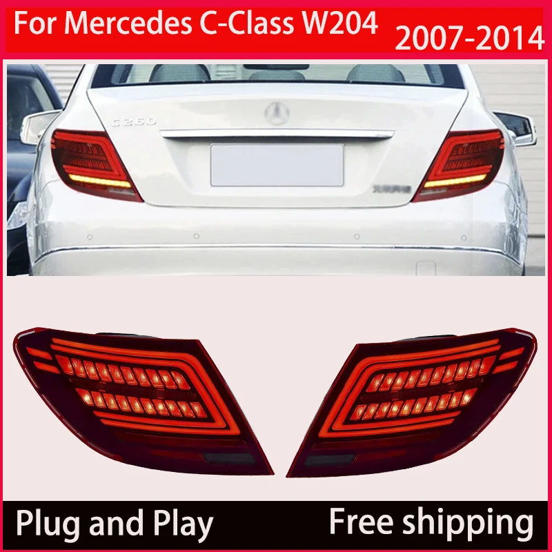 Signálne svetlo DRL pre Mercedes-Benz C-Class W204 C180 C200 C63 C250 C280 C300 AMG LED Zostava Taillight 2007-2014