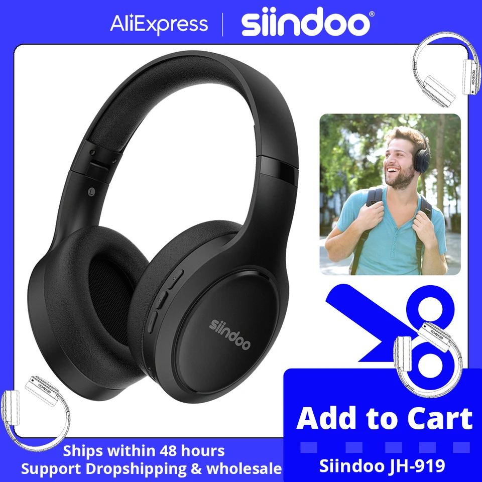 Siindoo JH-919 беспровоrimые bluetooth-defini -ники складные стереонаушшники super bas