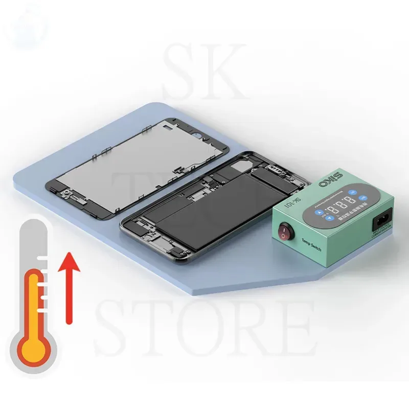 Siko SK-101 Vykurovacia podložka LCD Screen Screptor Rýchle zahrievanie pre opravu telefónu prepravné kúrenie MAT pre opravu obrazovky mobilného telefónu