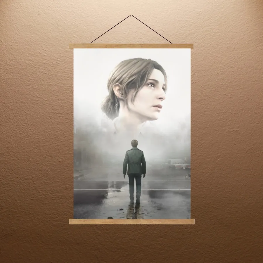 Silent Hill 2 (remake) Plagát Horor Game Plagát Game Room Wall Decor Decor Playroom Wall Art Scroll Paintings Magnet zavesenie maľby