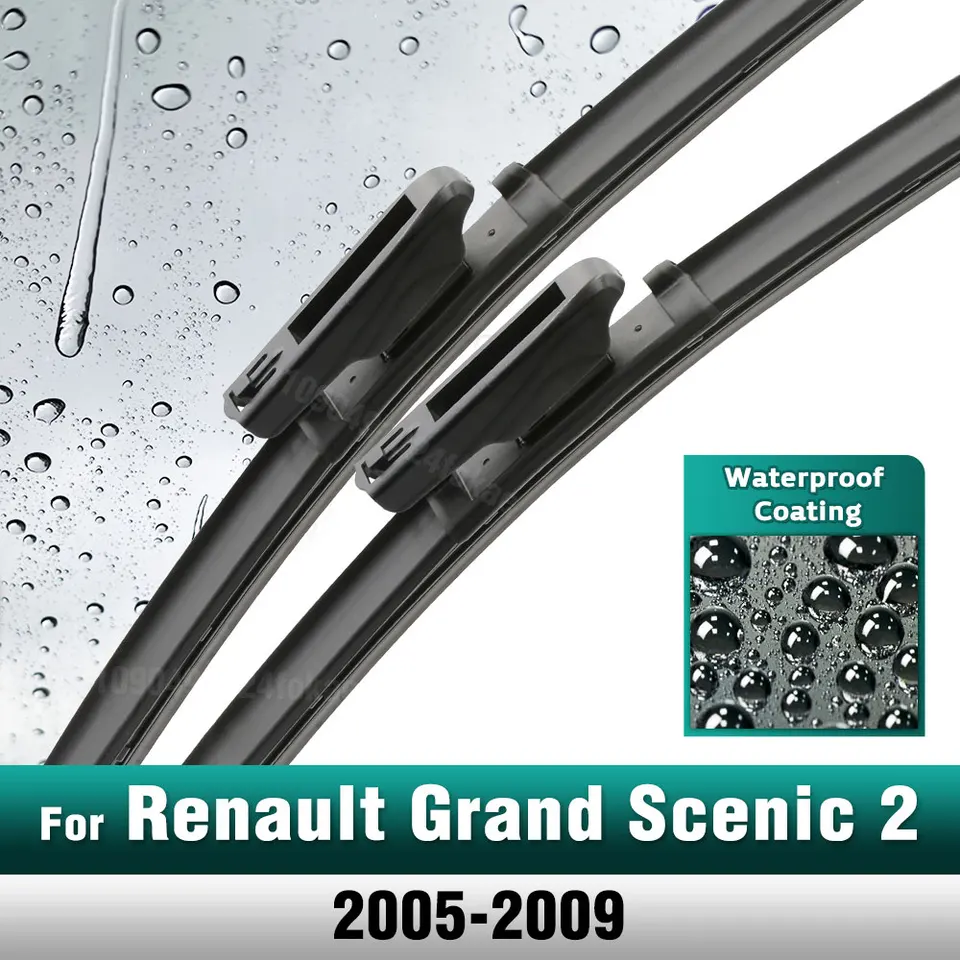 Silikone a gumové čepele predné stierač nastavené pre Renault Scenic 2 Gr & Scenic II 2 2005 - 2009 čelné sklo čelného skla 26 