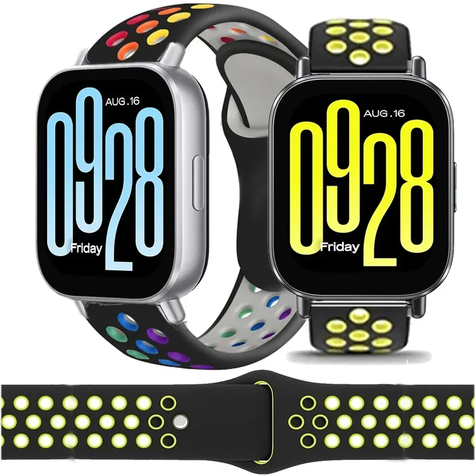Silikón 22 mm remienok pre Xiaomi Redmi Watch 5 Active/5 Lite Soft Soft Ventile Sports Sports náramok pre Redmi Watch 3 Active/3 Lite Band