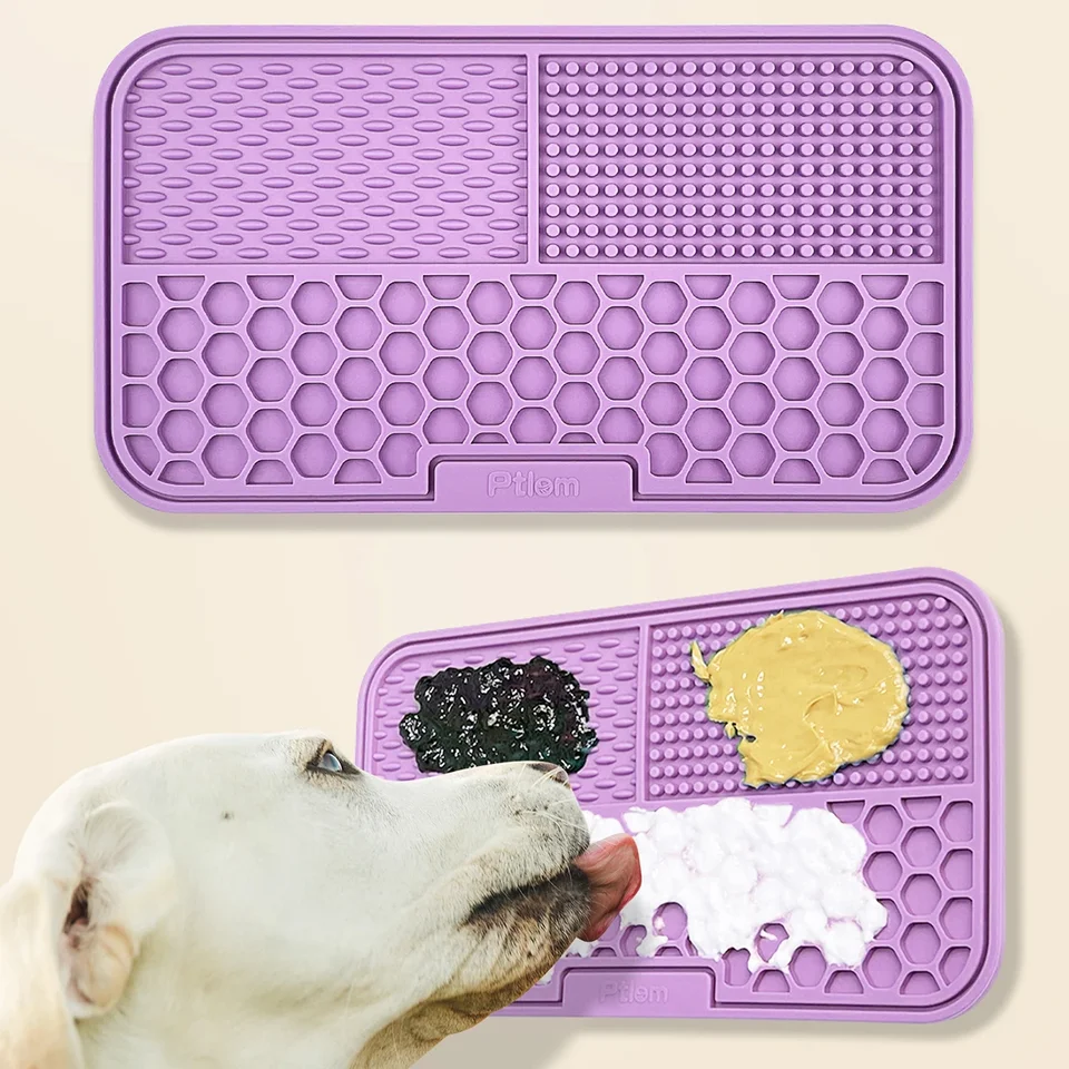Silikón Pet Licking Mat Dog Licking Mat Pet Saction Cup pomaly kŕmenie Mat Anti-Choking pomalé kŕmenie povodia psov príslušenstvo psa