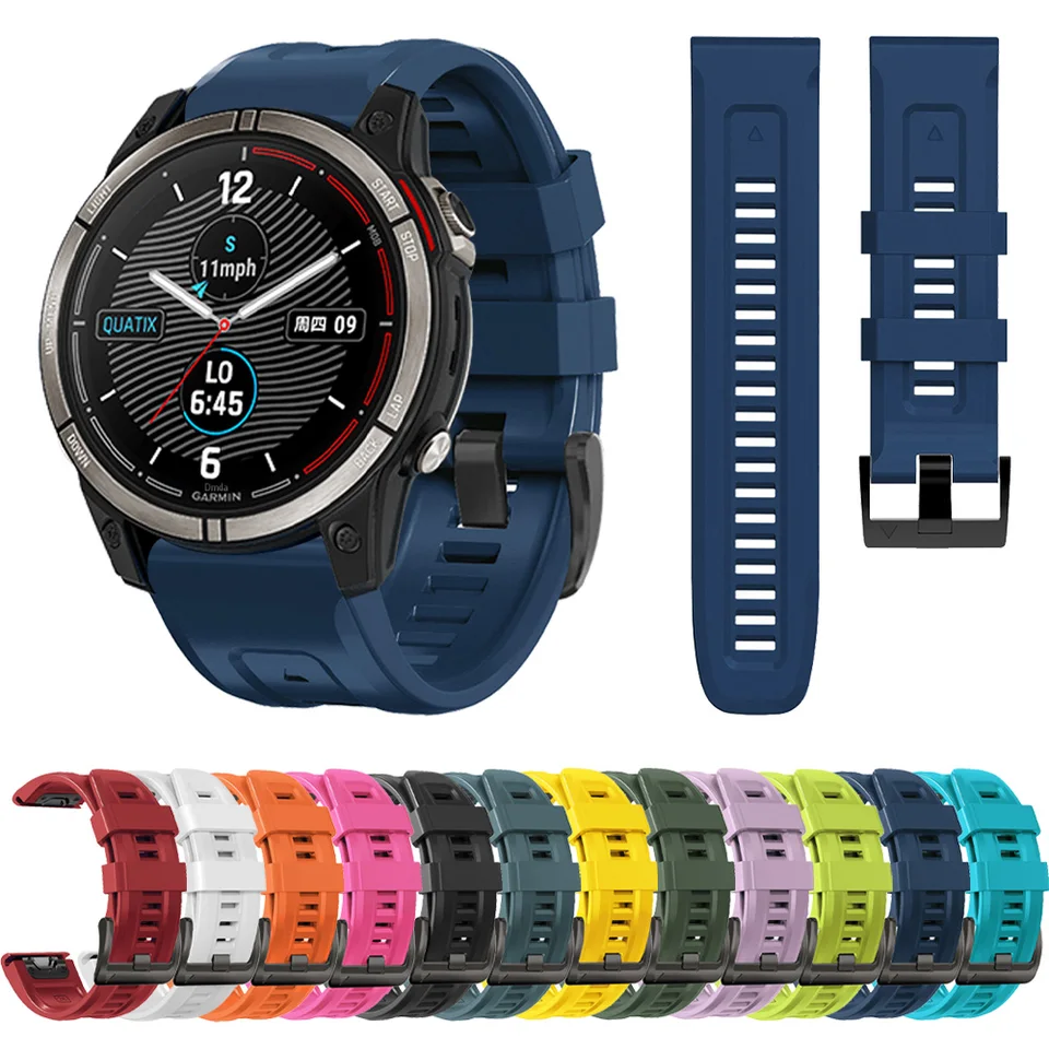 Silikón QuickFit 22 26mm hodinky pre Garmin Tactix 7 AMOLED Delta Bravo WatchBand pre Quatix 7 7x 6 5 3 Band Outdoor Sports