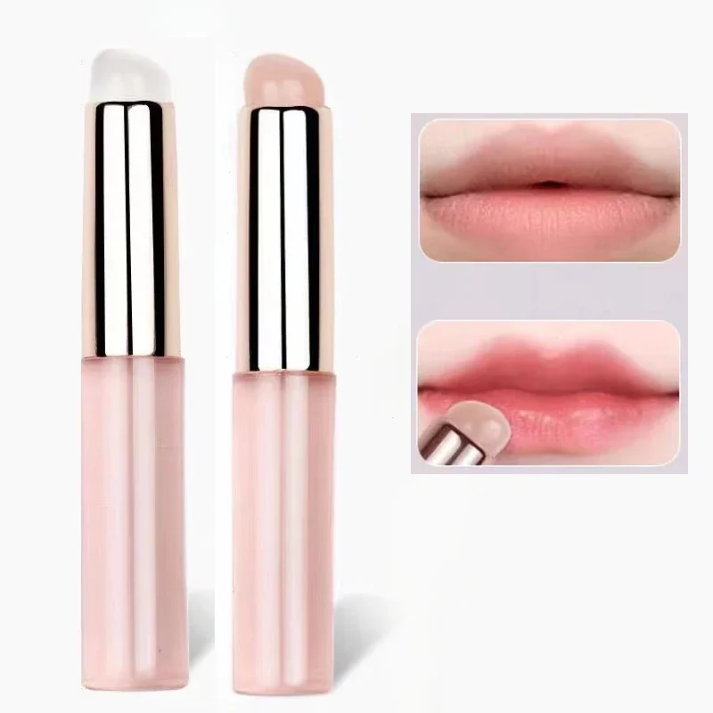 Silikónová kefka na pery s vekom okrúhla make-up kefa na kefu Lipstick Aplikátor Multi-použitie Mini korektor kefový prenosný make-up nástroj
