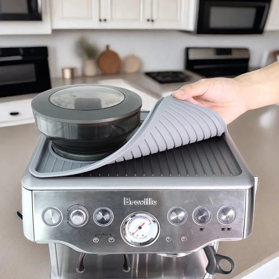 Silikónová kávová podložka pre Breville 870/880 Espresso Stroj Top Cover Cover Mat Food Grade Silikón Anti-Slip Espresso Tamper Mat