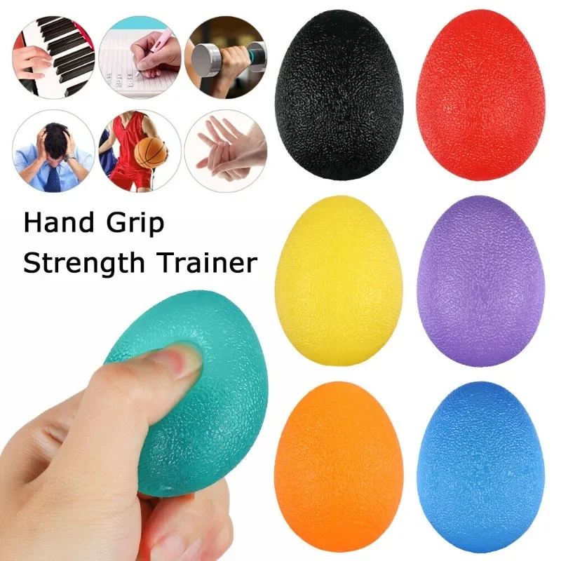 Silikónová ruka Grip loptička vajcia unisex telocvičňa fitness prst ťažký cvičenie svalové zotavenie zo svalového regenerácie Gripper Trainer Stres Sweep Sweep