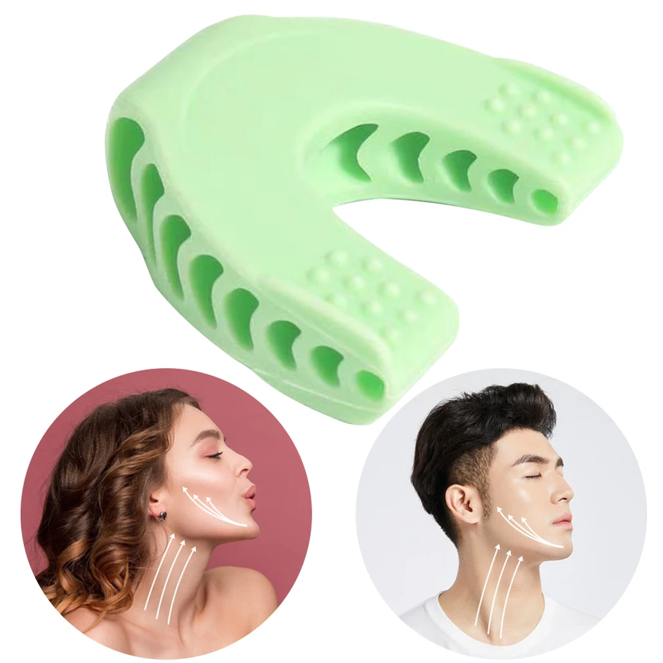 Silikónová čeľusťová trénerka Čeľusť Multifunkcia čeľuste svalová toner Utiahnite a posilňuje pre lícne kosti pery z čeľuste