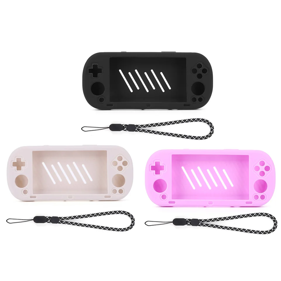 Silikónové puzdro Ochranné puzdro Anti-Scratch Protector Shell Ruckve s krytom ochrancu Lanyard pre Game Console Trimui Smart Pro Game Console