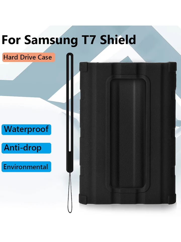 Silikónové puzdro SSD SHELL SAPEVE Vodotesný ochranný ochranca proti pádu s nalievaním na prenosný pohon na prenosný staový štát Samsung T7