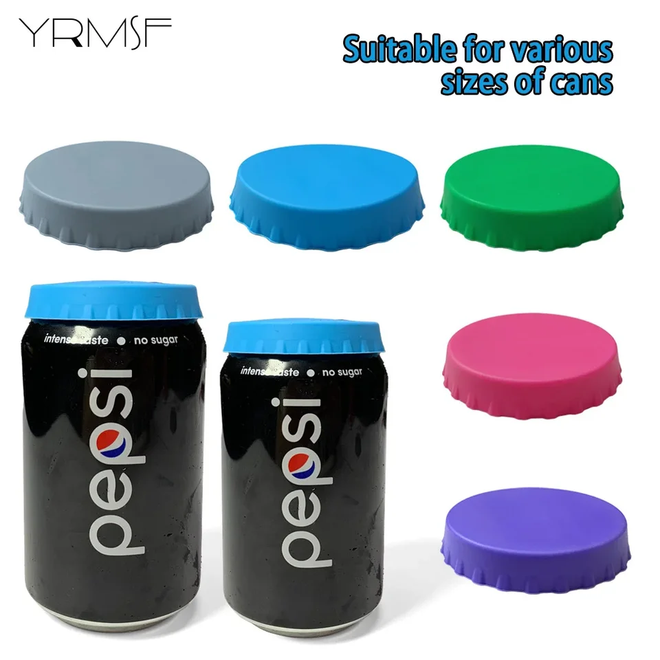 Silikónové tesniace fľaše veko veka nepriepustné postriekanie Splash Proof Proof Cover Cover Cola pivo pivo môže veko pre piknikový kemping Pet Pet tesniaci kryt