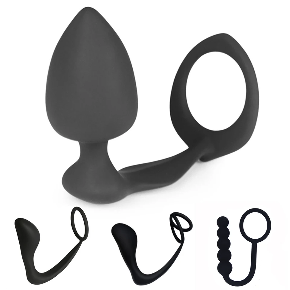 Silikónový buttplug kohút prstene análny zátk