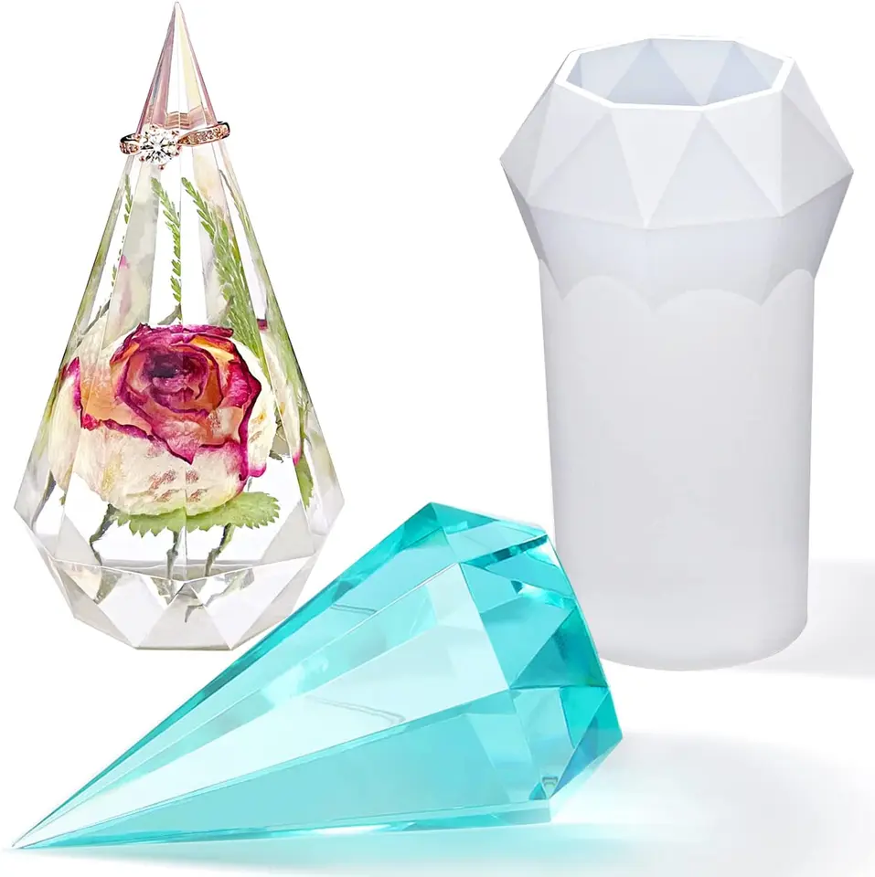 Silikónový diamantový držiak na držiak prsteňa DIY