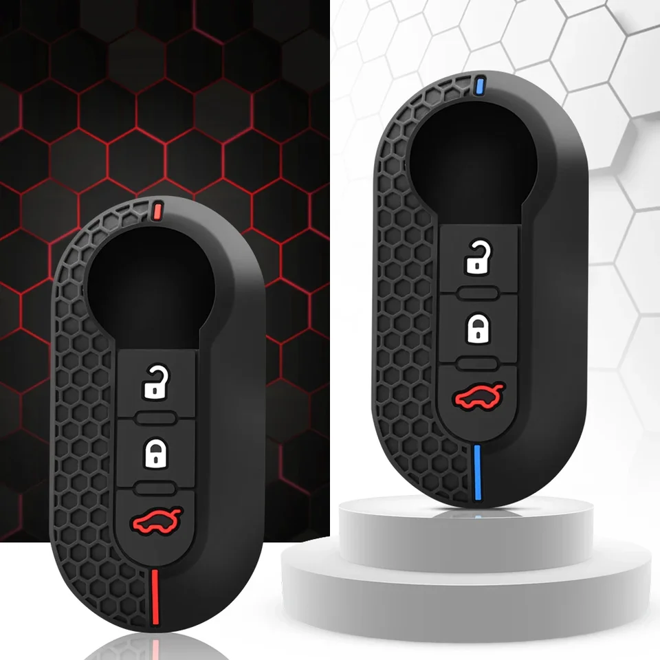 Silikónový diaľkový kľúče pre fiat Palio 500 Panda Punto Dot Atraktívne Lancia Musa Grande 500L Ducato Keychain Car Kry