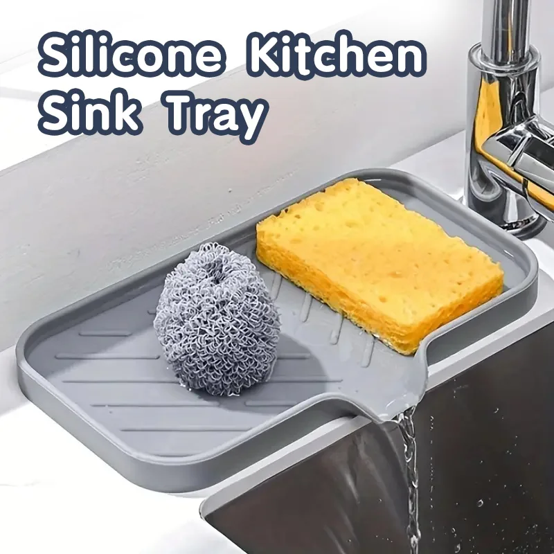Silikónový faucet mat kuchynský umývadlo podnosy na mydlo DispenSer Dispenser Drain Drain Patch umývadlo striekanie rohož Mat