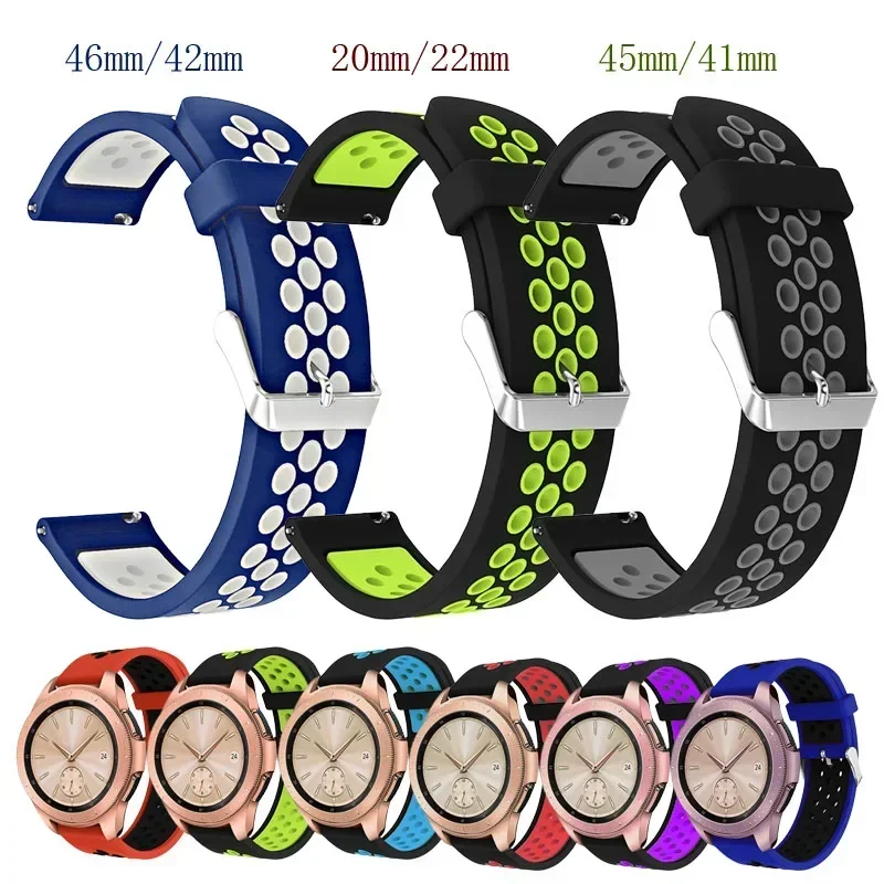 Silikónový hodinkový remienok pre AmazFit BIP WatchBands 22 mm 20 mm hodinky 46 mm Samsung Gear Sport S5 S3 Frontier Classic Watch Band
