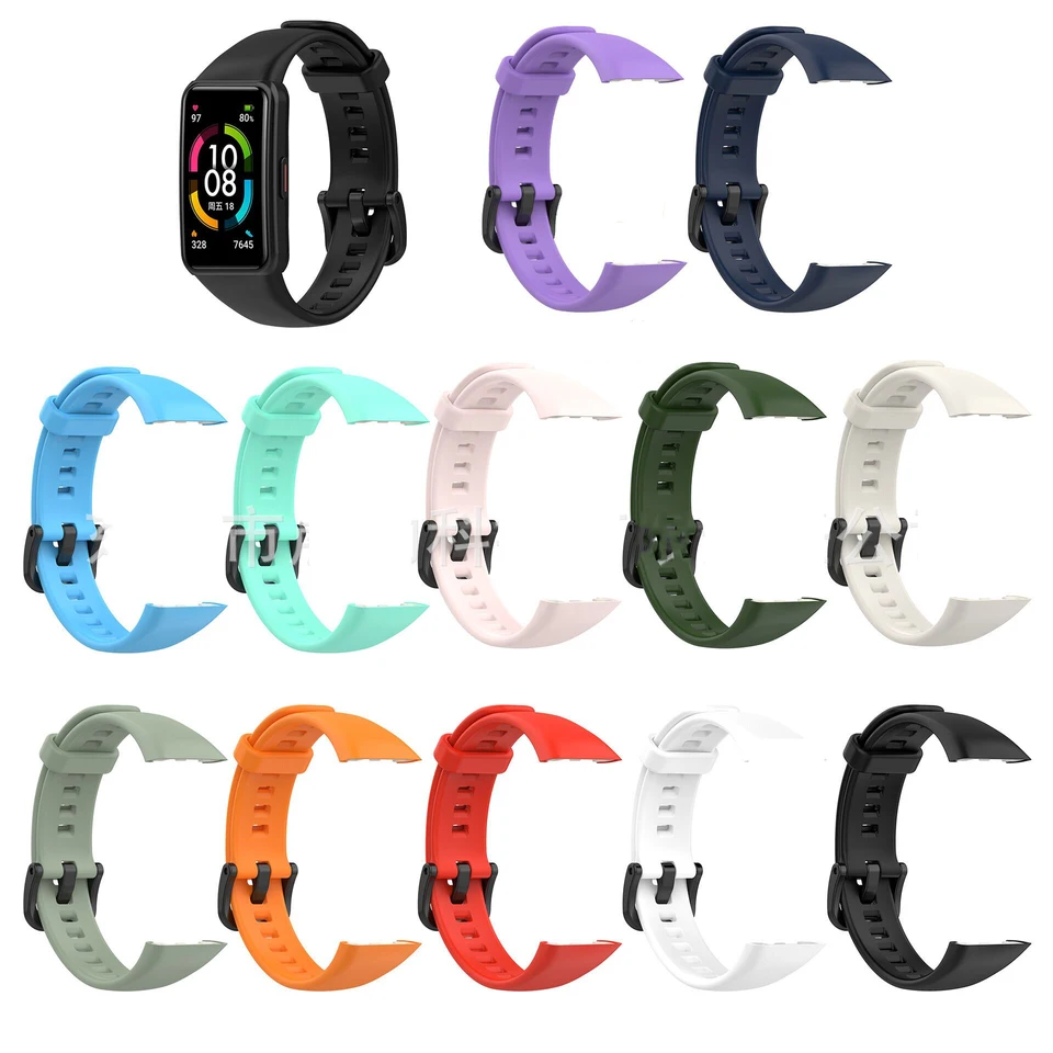 Silikónový hodinkový remienok pre Huawei Honor Band 6 Smart Wristband nastaviteľný remienok náramok Correa pre Honor Band 6 Sport WatchBand