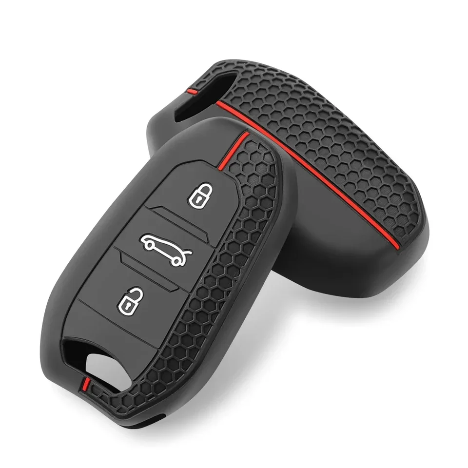 Silikónový inteligentný diaľkový diaľkový kryt krytu krytu krytu kľúča držiaka automobilu Kľúč pre púzdro pre Peugeot 208 DS3 5008 DS5 DS6 pre Citroen C4 C5 X7