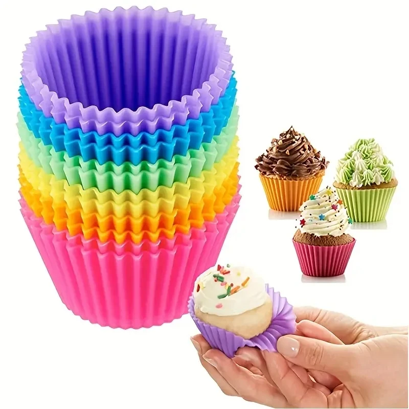 Silikónový koláč formy okrúhle srdce Tvar srdca muffin košíčky na pečenie Domov kuchyňa pečivo pečivo šálky bpa zadarmo kuchynské gadgety