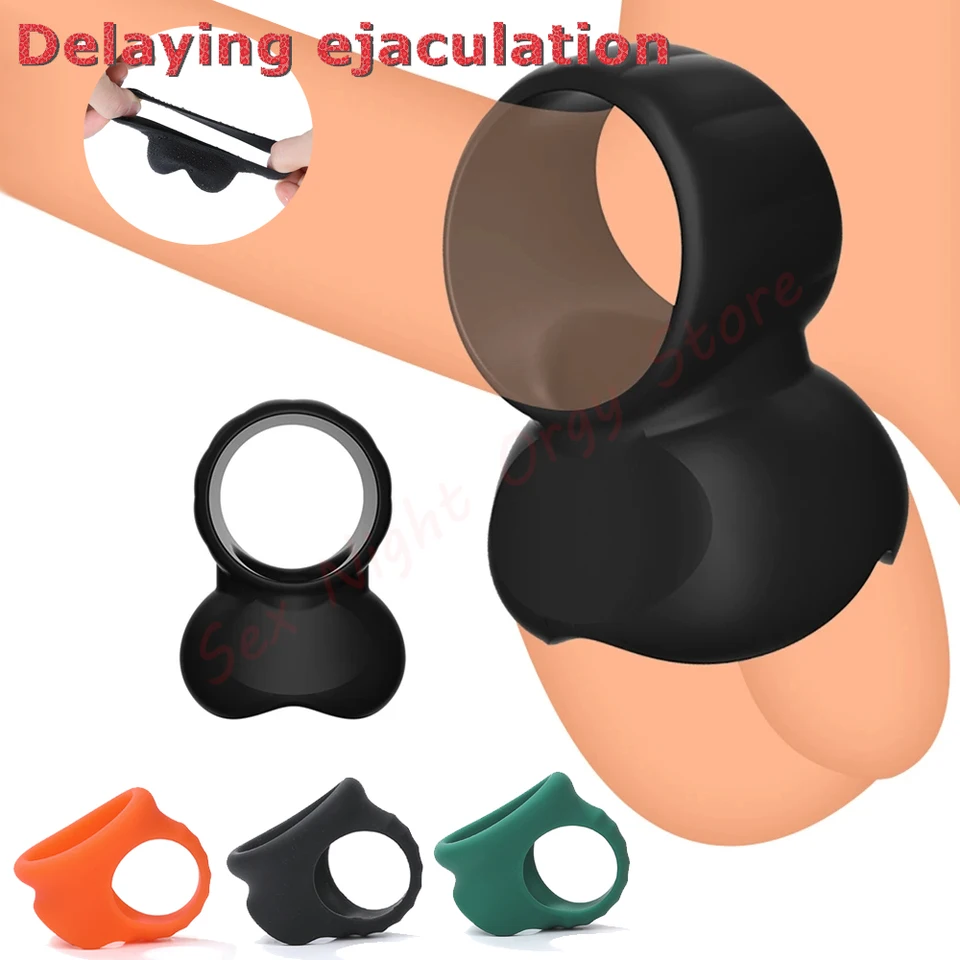 Silikónový kruhový prsteň oneskorenie ejakulácie penis ring SM semenník bondage sexuálne hračky pre 18+ mužov nosidlá loptičku Dick Enlarger Spermen Lock