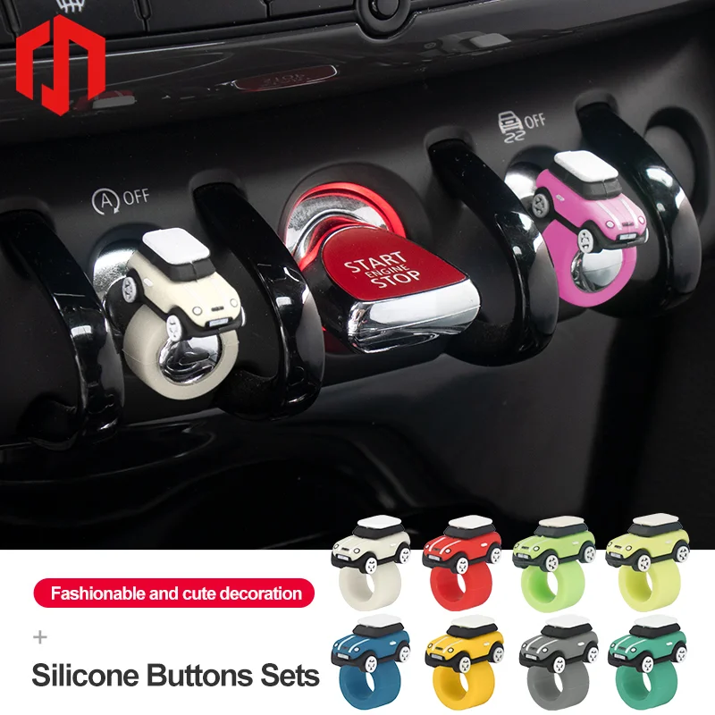 Silikónový kryt gombíka v tvare auta pre BMW Mini Cooper One JCW Clubman Coutryman Dám