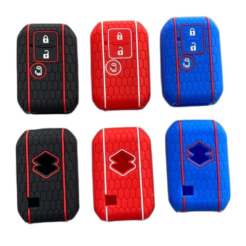 Silikónový kryt kľúča Kryt chráni držiak na kožné škrupiny pre Suzuki Swift Embona Sierra Wagon Spacia Ertiga Jimny 3 Gomgons Remote