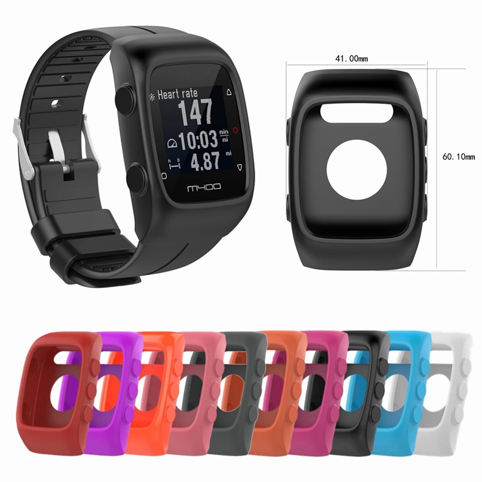 Silikónový kryt pre Polar M430 / Polar M400 Smart Watch Running Sport GPS Scrs Screen Case Surpant Protector Frame Príslušenstvo