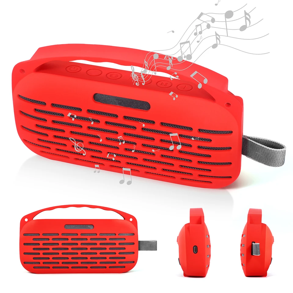 Silikónový kryt s rukoväťou a ramenným popruhom Ochranné puzdro na prenášanie kože pre bose Soundlink Flex Flex