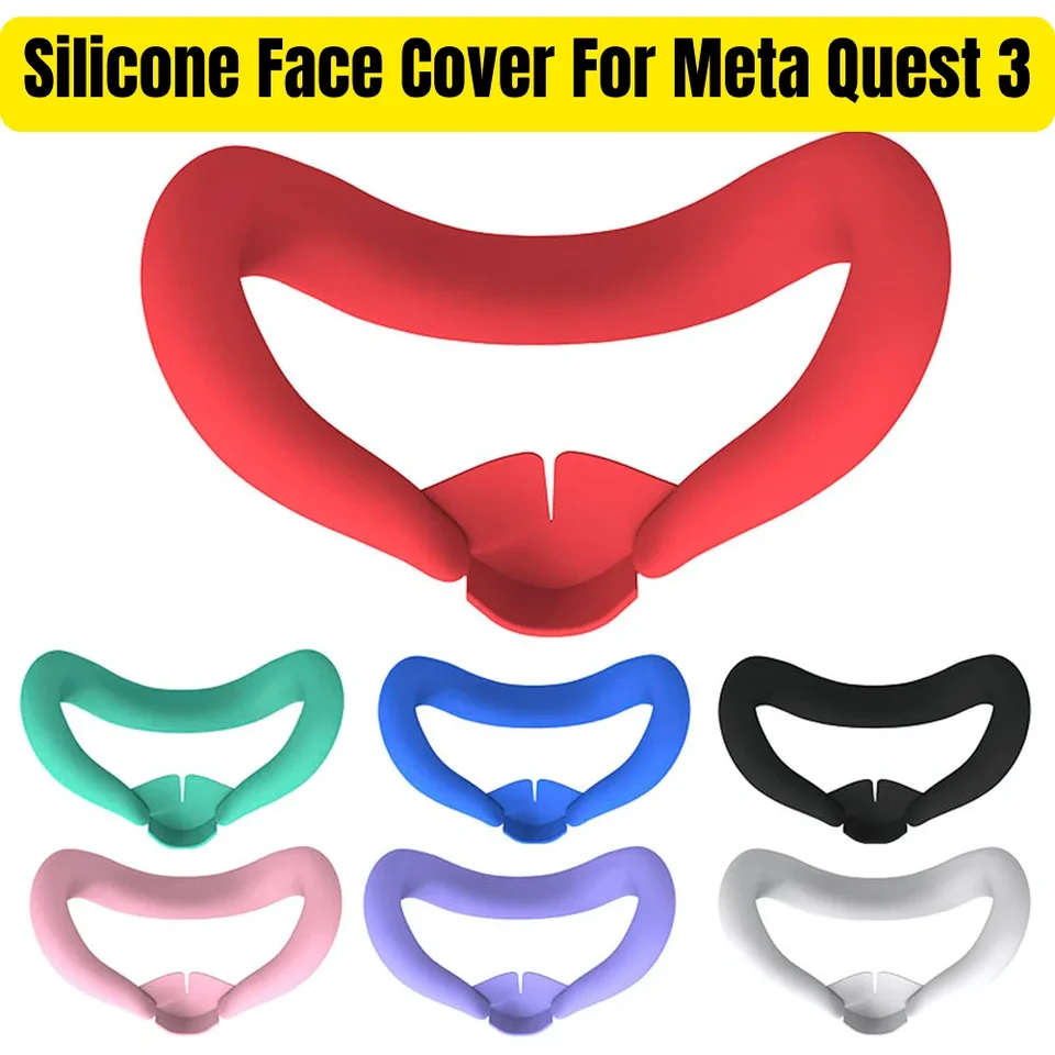 Silikónový kryt tváre VR pre Meta Quest 3 Silikone Eye Mask Sut Mask Odpustená maska ​​na tvár výmena pre okuliare VR