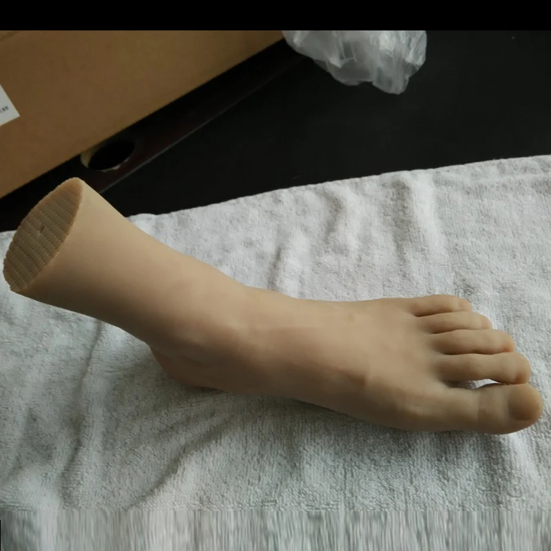Silikónový model Foot Model Simulácia mužských figurín na nechty na nechty Cvičenie manikúrová fotografia Sock Display 4302