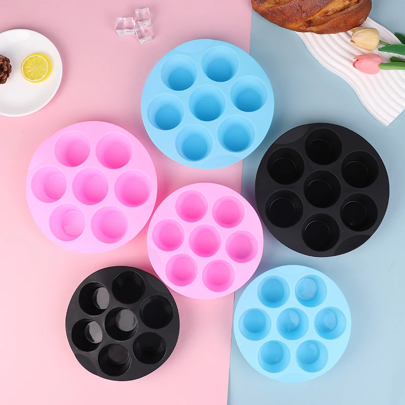 Silikónový muffin Pans Air Fryer Form Neprežiadavá 7 šálok vzduchového fritézy vaječné uhryznutie