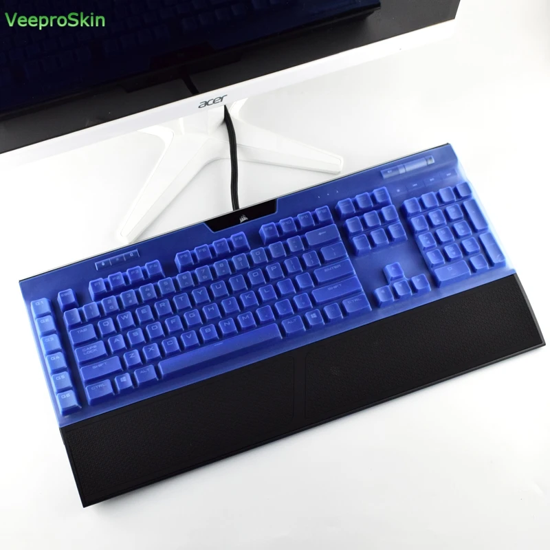 Silikónový ochranca pre Corsair K95 RGB Platina káblovej hernej hernej mechanickej klávesnice kryt kožného filmu Film Office Desktop Protipch Cover