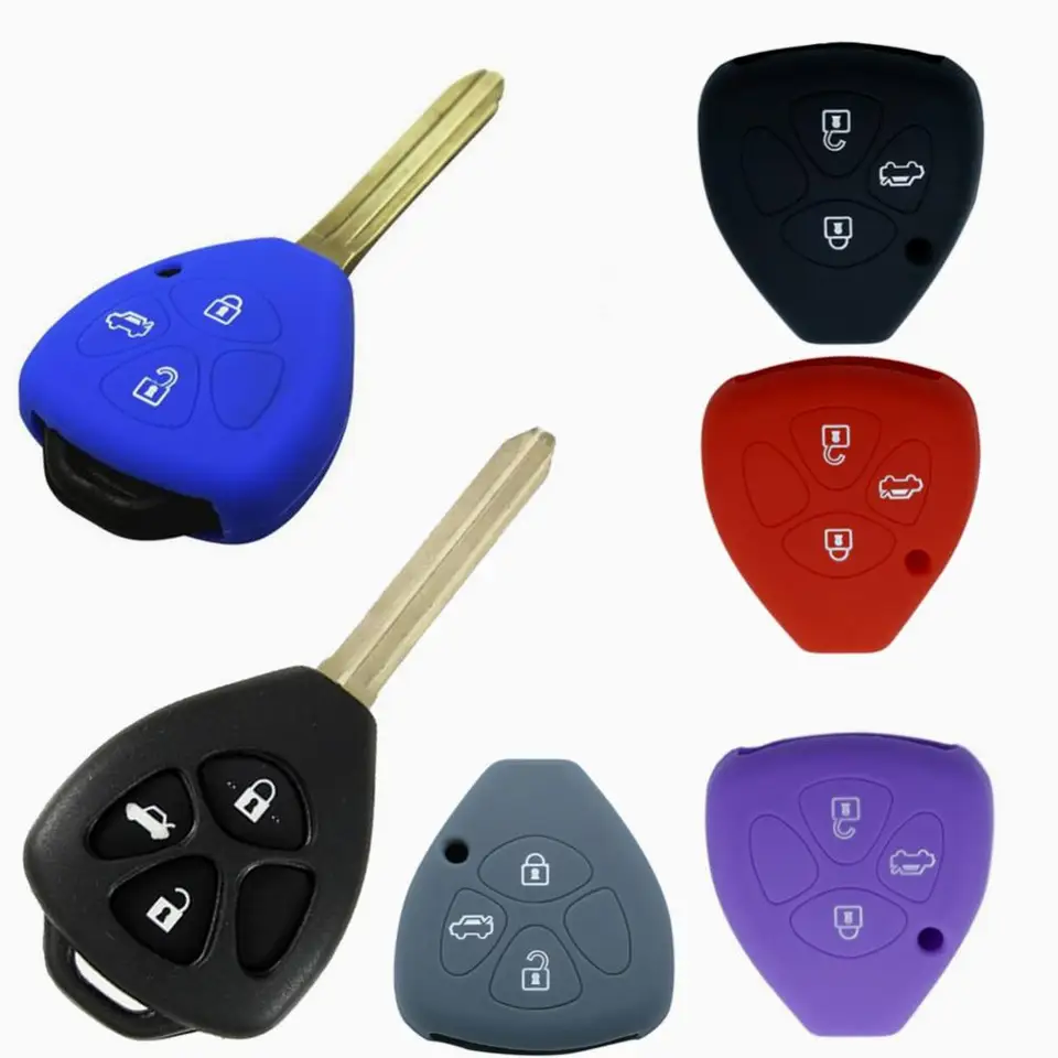 Silikónový ochranný automobil Kľúčový kryt shell kryt FOB pre Yaris Toyota Corolla Avensis Avalon Matrix Venza Scion XD XB IQ TC FR-S BRZ