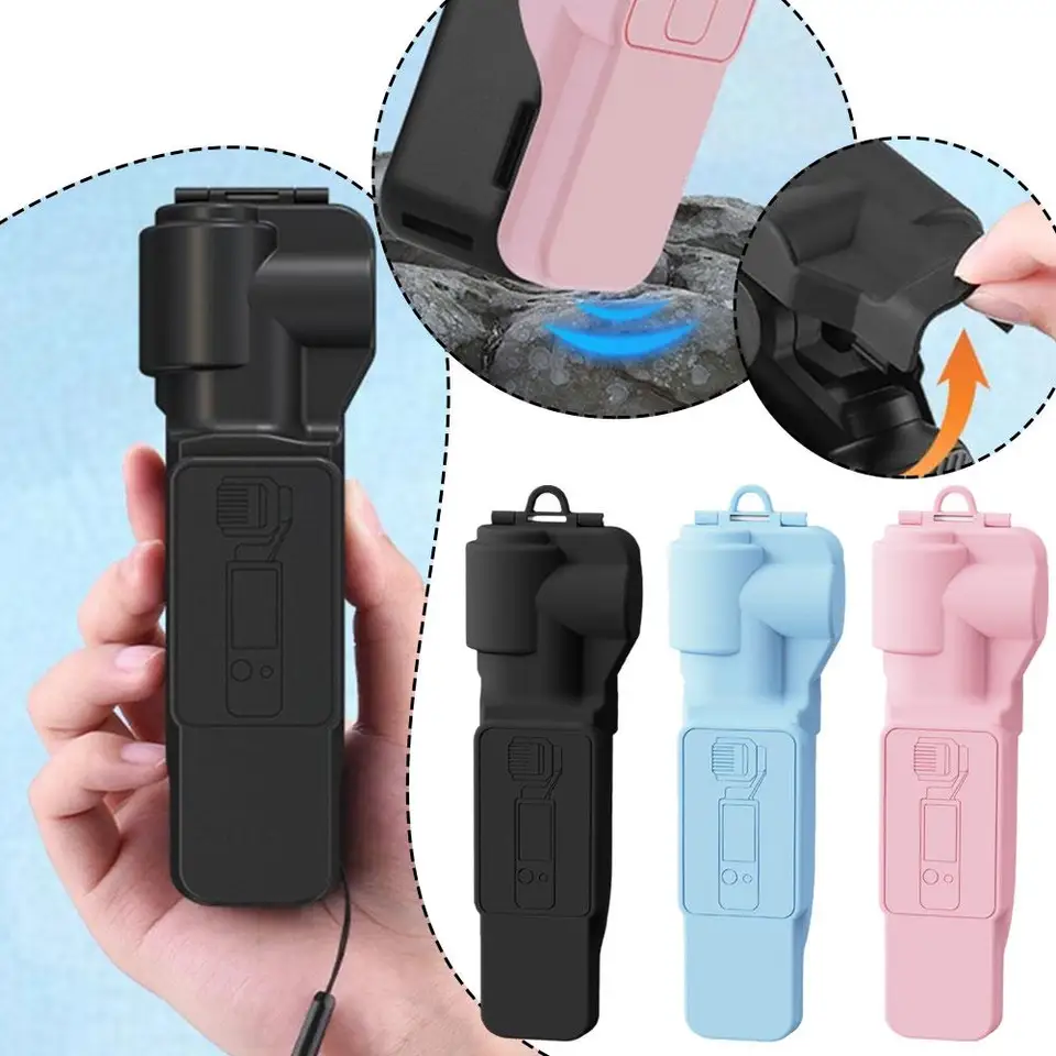 Silikónový ochranný puzdro pre DJI Osmo vrecko 3 krycí vreckový vreckový gimbalový fotoaparát obrazovka Objektív Opravený protikrab