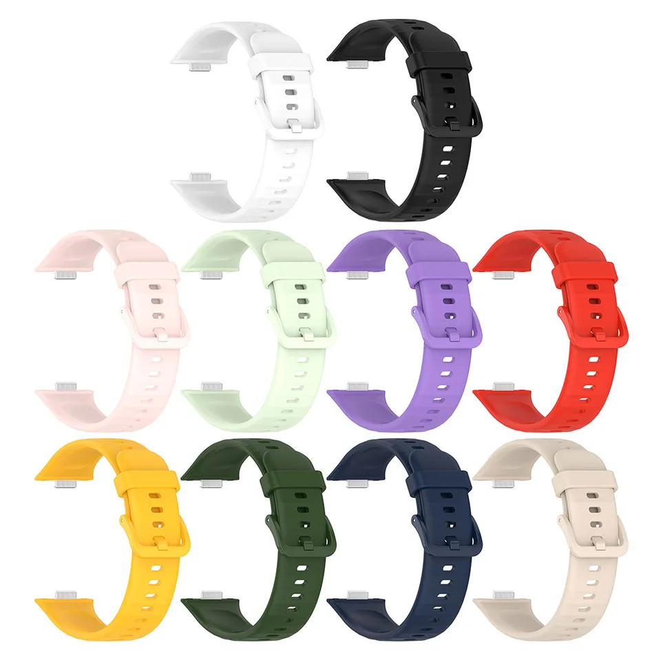 Silikónový popruh priedušný náhradný náramok Nepremokavé hodinky Nastaviteľné hodinové pásmo pre Huawei Watch Fit 3 Smart Watch