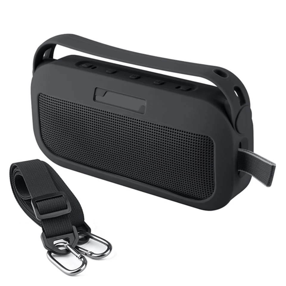 Silikónový puzdro kryt proti štrbine mäkké silikónové puzdro s rukovlnou a ramenným remienkom Ochranné kožné rukávy pre Bose Soundlink Flex