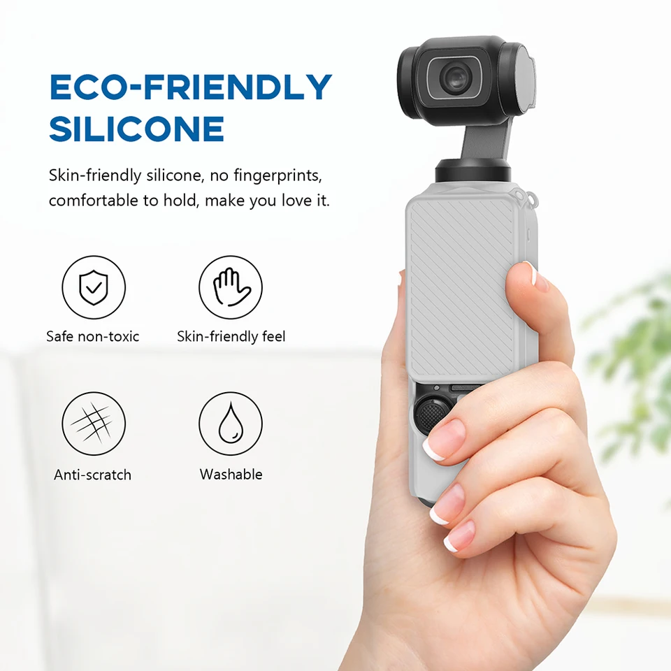 Silikónový puzdro ručný chránič fotoaparátu Anti-Scratch Ochranné puzdro shell vodotesný pre DJi osmo vrecko 3 Gimbal Camera