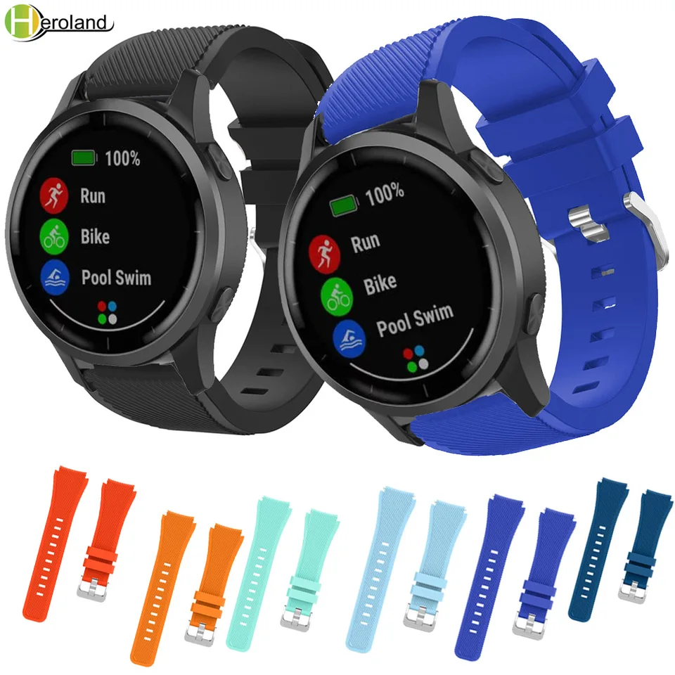 Silikónový remienok na zápästie pre Garmin VivoActive 4 Accessorie 22mm Watch Band 22mm náhradný hodinky pre AmazFit Stratos 3 2/2s