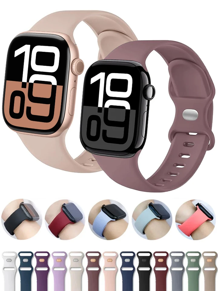 Silikónový remienok pre Apple Watch Band 45 mm 44 mm 41 mm 40 mm 38 42 mm 46 mm ultra 49 mm športový náramok Series 7 8 9 10 4 3 5 6 SE