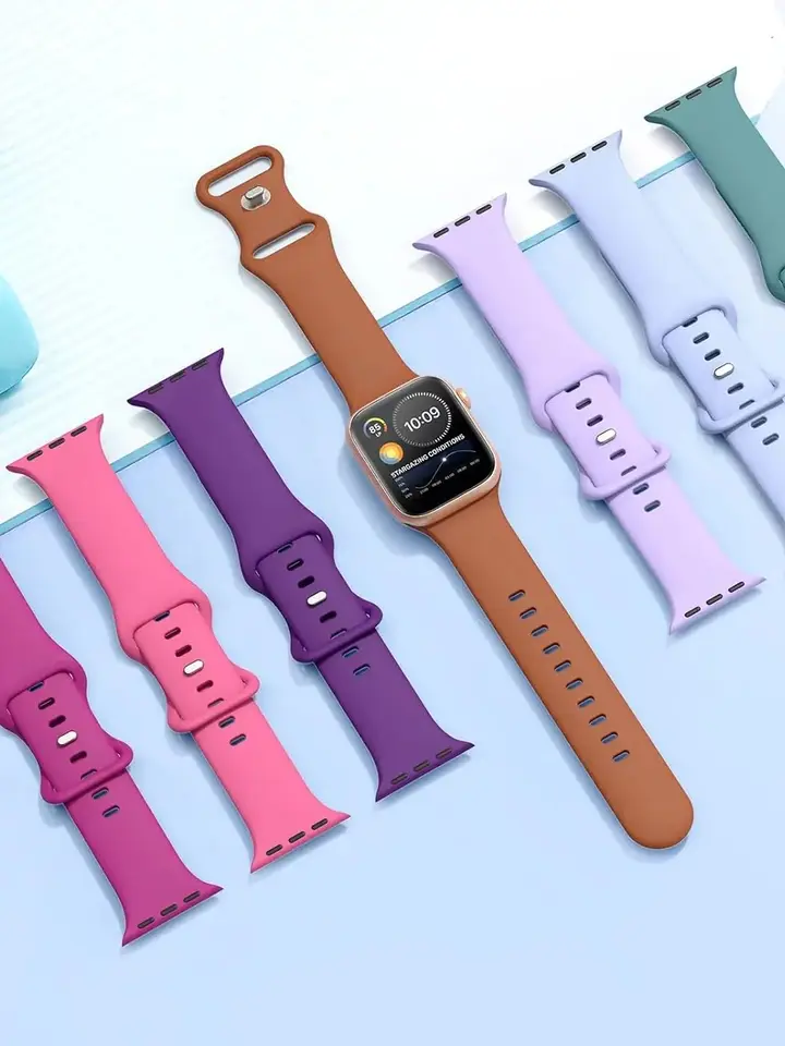 Silikónový remienok pre Apple Watch Band 46 mm 44/40 mm 41/45 mm 49 mm 42 mm 38 mm Sport náramok Correa Iwatch Series 10 9 8 Ultra 7 5 6se