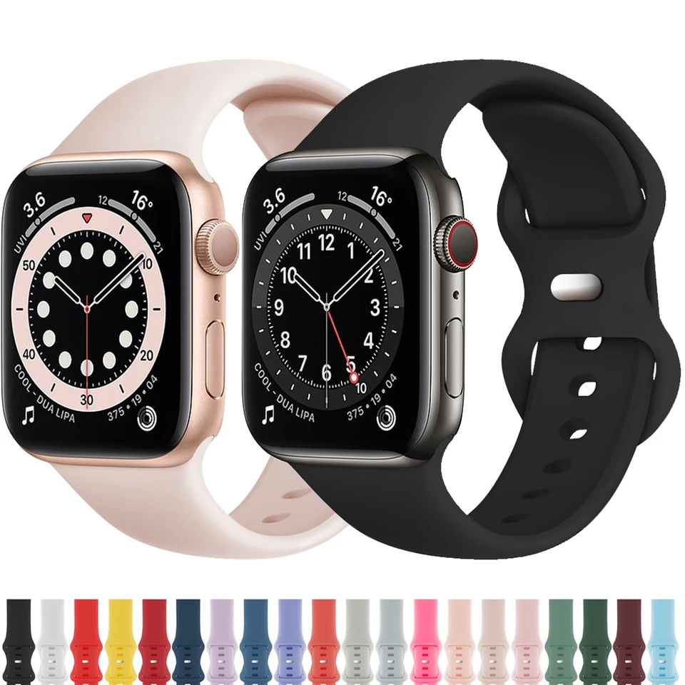 Silikónový remienok pre Apple Watch Band Ultra 49 mm 45/44/42 mm WatchBands 41/40 mm Iwatch Rubber Sport náramok na sérii Iwatch 76543