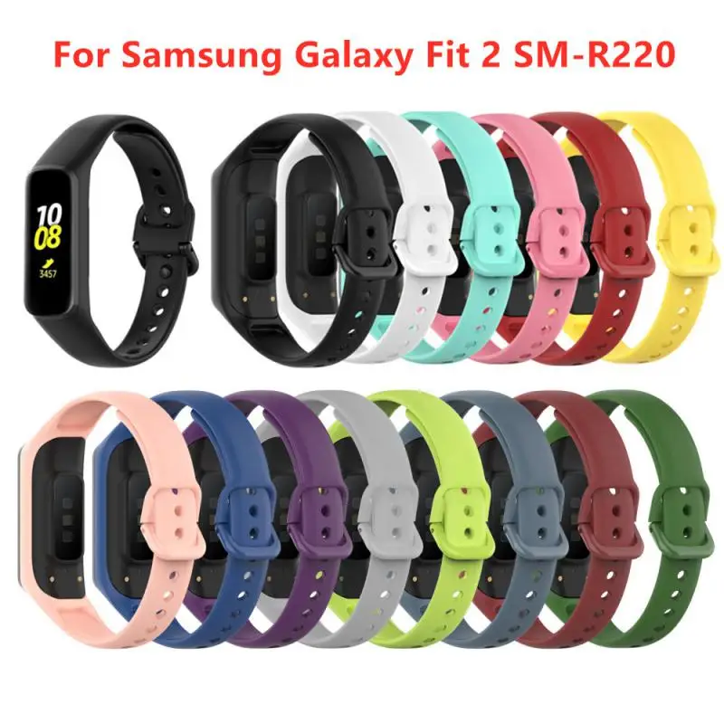 Silikónový remienok pre Samsung Galaxy Fit 2 SM-R220 Náramok náramku pre Samsung Galaxy Fit2 R220 Zadávací pásik