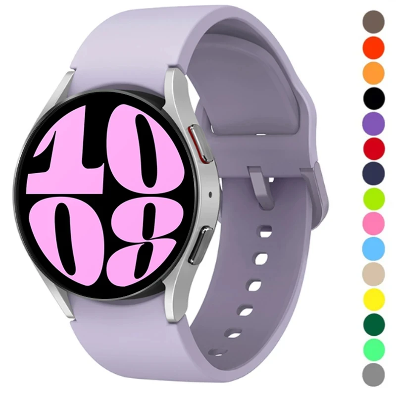 Silikónový remienok pre Samsung Galaxy Watch 7 6 5 4 Fe 44 mm 40 mm 5 Pro 45mm Sport Band 20 mm No Gap náramok Galaxy Watch 6-4 Classic