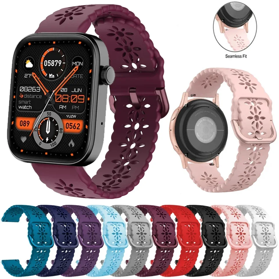 Silikónový remienok pre Samsung Watch 6/4/5 40 44 mm Pro 45mm náramok 20 mm pásmo pre galaxy hodinky 4 6 Classic/Active 2/3 42 43 47 46 mm